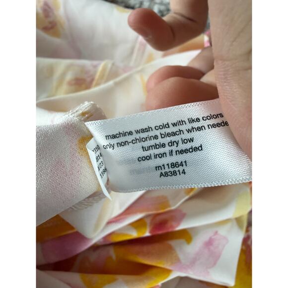 NEW Lane Bryant Plus Size 20 Floral Print Tie Front Fit Flared Midi Dress - Picture 9 of 10